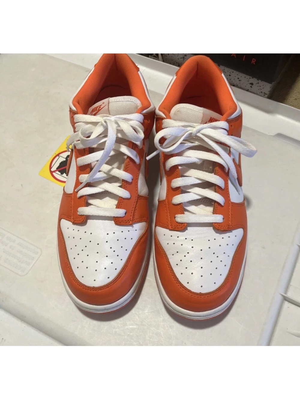 NIKE SB DUNK LOW SP SYRACUSE WHITE ORANGE BLAZE FLASH RAYGUN CU1726-101 10.5 - Picture 3 of 6